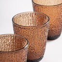 Vaso de cristal en color marrón (juego de 3) – detalle