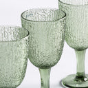 Vaso de cristal en color verde 8 x 17 cm (juego de 3) – detalle