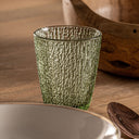 Vaso de cristal en color verde 9 x 10 cm (juego de 3) – detalle
