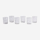 Vaso de cristal transparente de estilo clásico 8 x 10 cm (juego de 6)