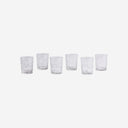 Vaso de cristal transparente de estilo clásico 8 x 10 cm (juego de 6)
