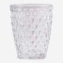 Vaso de cristal transparente de líneas contemporáneas 8 x 10 cm (juego de 6)
