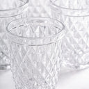 Vaso de cristal transparente de líneas contemporáneas 8 x 10 cm (juego de 6) – detalle