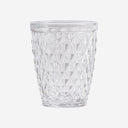 Vaso de cristal transparente de líneas contemporáneas 8 x 10 cm (juego de 6)