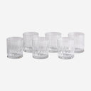 Vaso de vidrio transparente (juego de 6)
