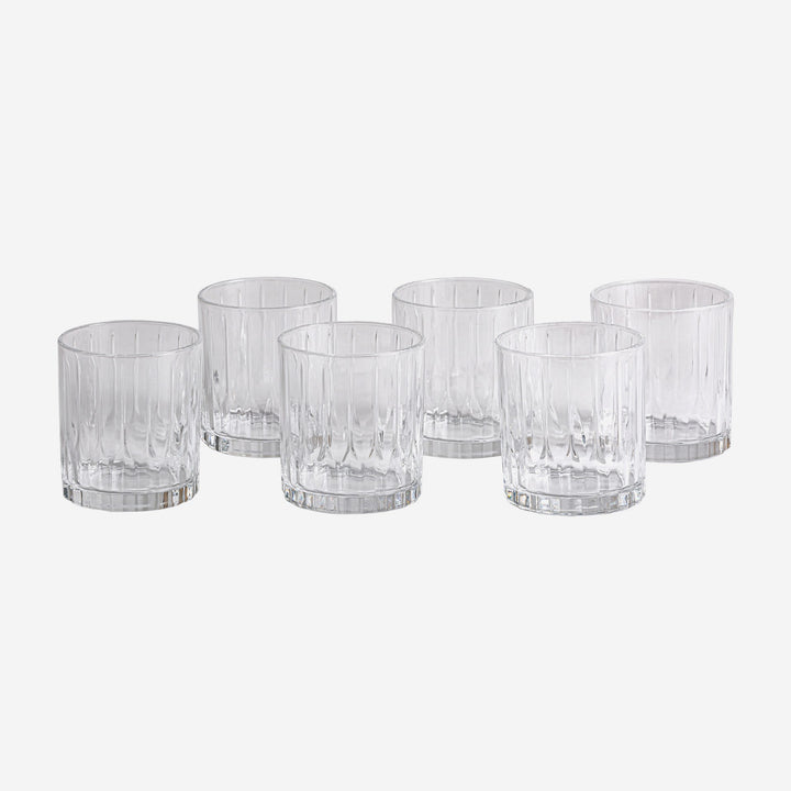 Vaso de vidrio transparente (juego de 6)