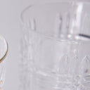 Vaso de vidrio transparente (pack de 6) – detalle
