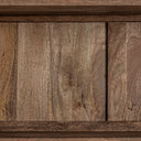 Vitrina de madera de mango y vidrio en color negro – detalle