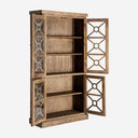 Vitrina de madera de olmo en color marrón 110 x 40 x 205 cm