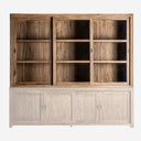 Vitrina de madera de teca reciclada en color marrón
