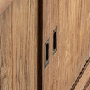 Vitrina de madera de teca reciclada en color marrón – detalle