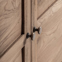 Vitrina de madera recuperada en color marrón – detalle