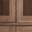 Vitrina de madera recuperada en color marrón – detalle
