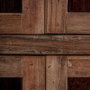 Vitrina de madera recuperada y hierro en color marrón – detalle