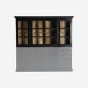Vitrina modular de madera de mango y cristal en color negro