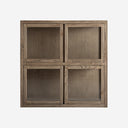 Vitrina modular de madera de olmo en color marrón claro