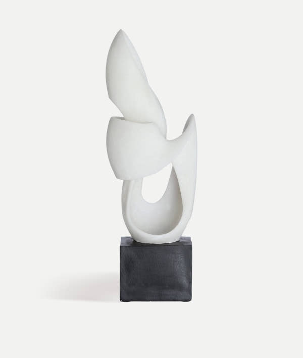 LUME DECORATIVE FIGURE in white resin