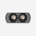 foco empotrable cuadrado de aluminio negro 14,8 x 5,8 x 10 cm