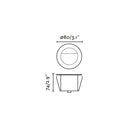 foco empotrable de exterior redondo ø8 x 8 cm 7 w 3000 k ip67 corte ø 60, medidas