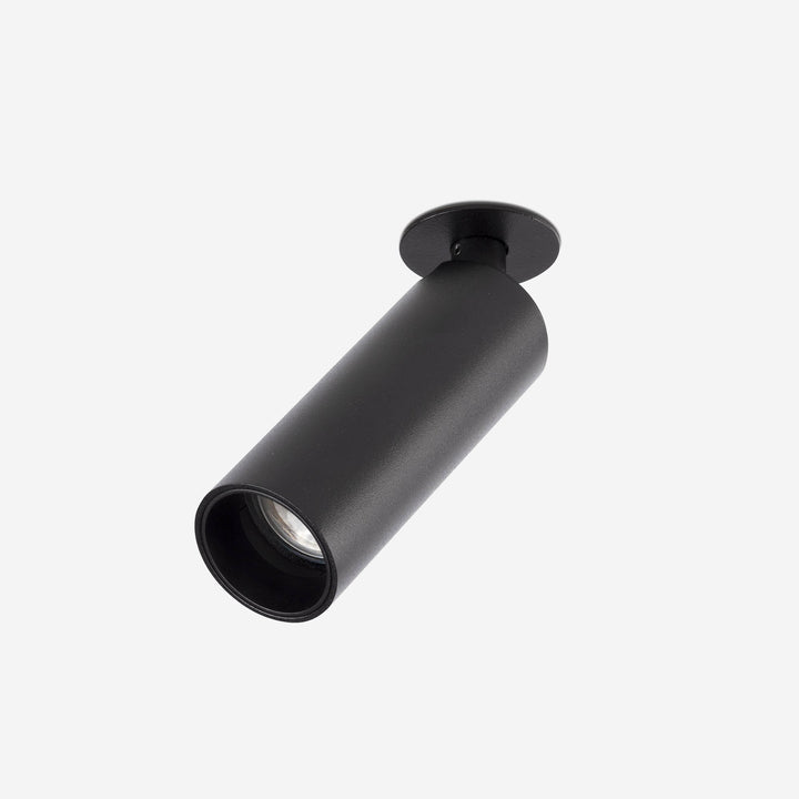 foco empotrable redondo de aluminio negro ø4,2 x 13,1 cm