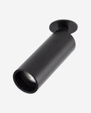 foco empotrable redondo de aluminio negro ø4,2 x 13,1 cm