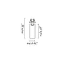 foco empotrable redondo de aluminio negro ø4,2 x 13,1 cm, medidas