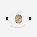 foco empotrable redondo de aluminio y cristal blanco ø9,8 x 3,7 cm 10 w ip65 corte ø 85