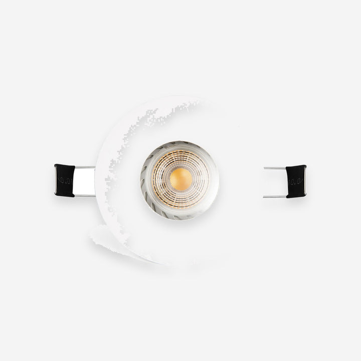 foco empotrable redondo de aluminio y cristal blanco ø9,8 x 3,7 cm 10 w ip65 corte ø 85, vista 2
