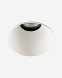 foco empotrable redondo de aluminio y cristal blanco mate ø8 x 12,5 cm
