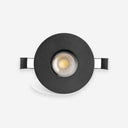 foco empotrable redondo de aluminio y cristal negro ø9,8 x 3,7 cm 10 w ip65 corte ø 85