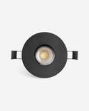 foco empotrable redondo de aluminio y cristal negro ø9,8 x 3,7 cm 10 w ip65 corte ø 85