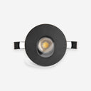 foco empotrable redondo de aluminio y cristal negro ø9,8 x 3,7 cm 10 w ip65 corte ø 85