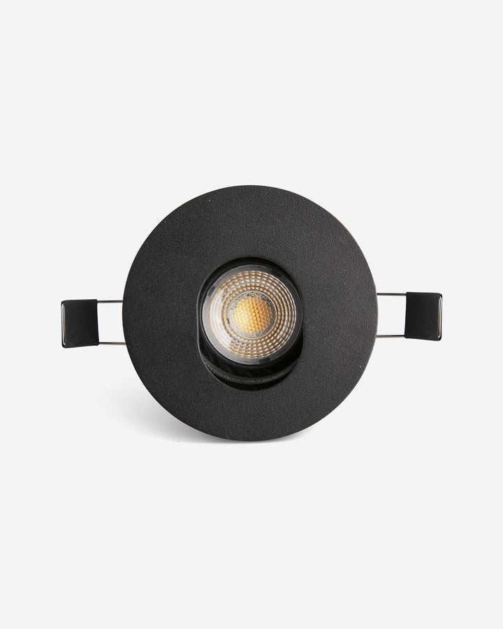foco empotrable redondo orientable de aluminio negro ø9,8 x 3,7 cm 10 w corte ø 85