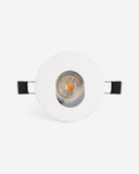 foco empotrable redondo orientable de aluminio y cristal blanco ø9,8 x 3,7 cm 10 w ip65 corte ø 85