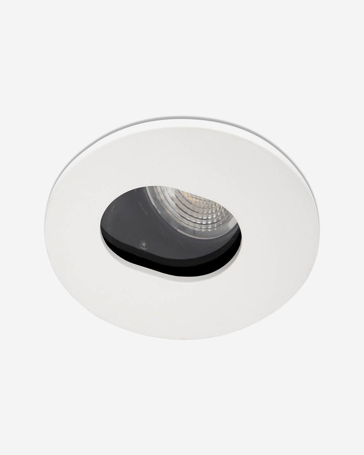 foco empotrable redondo orientable de aluminio y cristal blanco ø9,8 x 3,7 cm 10 w ip65 corte ø 85, vista 2
