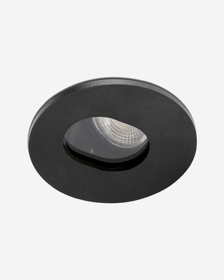 foco empotrable redondo orientable de aluminio y cristal negro ø9,8 x 3,7 cm 10 w ip65 corte ø 85, vista 2