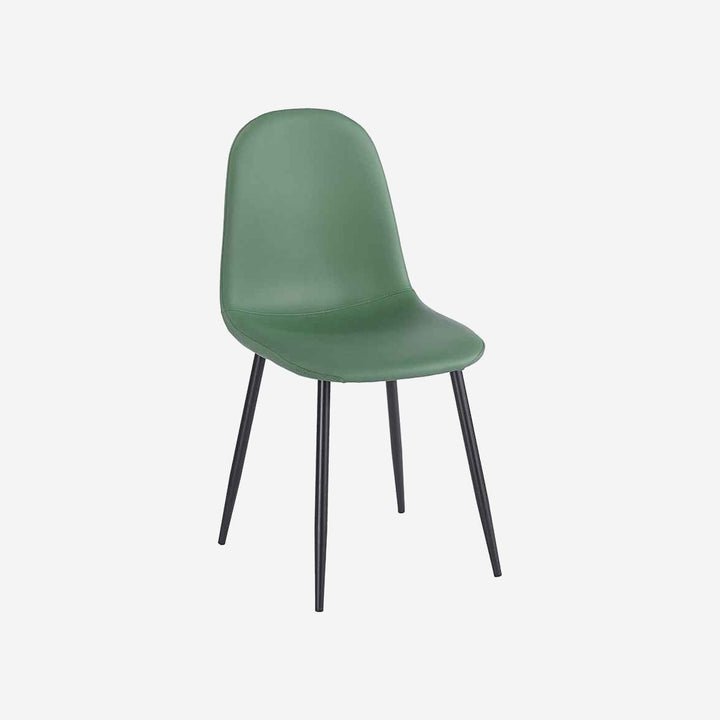 Silla SIMON Polipiel / Negro sobre fondo gris de estudio