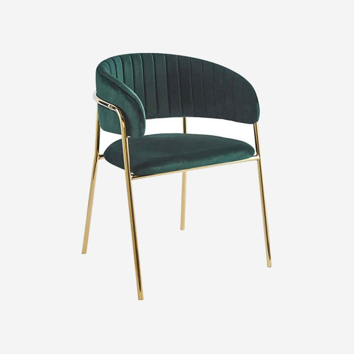 Sillón GRECO Terciopelo / Gold sobre fondo gris de estudio