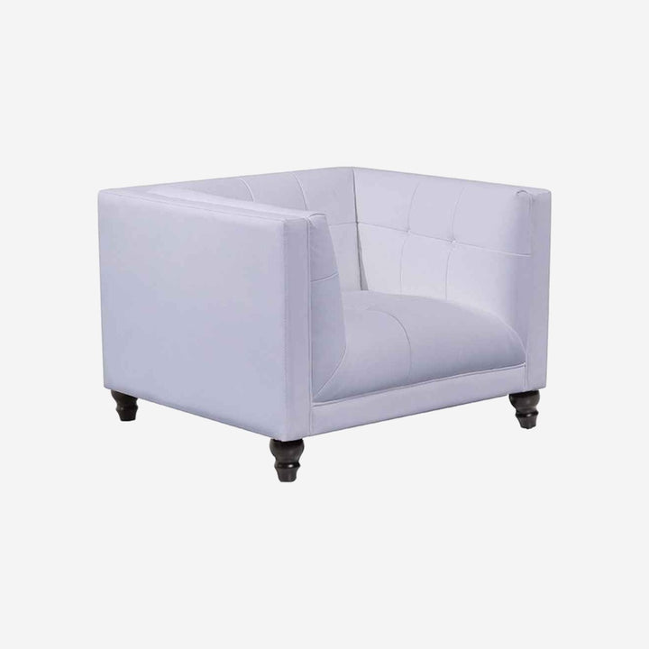 WILLOW White Faux Leather Bench