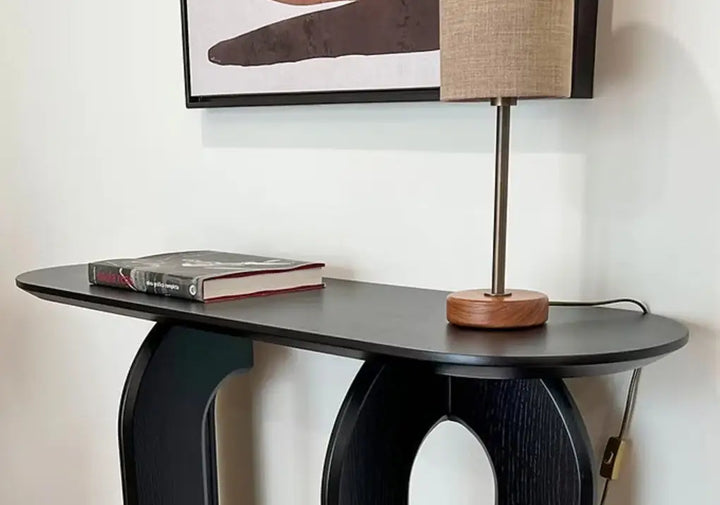 Hana black console table
