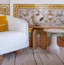 mesa auxiliar de madera maciza de nogal