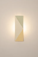 Aplique de pared lámpara Tile verde amarillo difusor acrílico