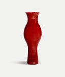 JARRÓN ARITZ rojo con acabado lacado en vidrio