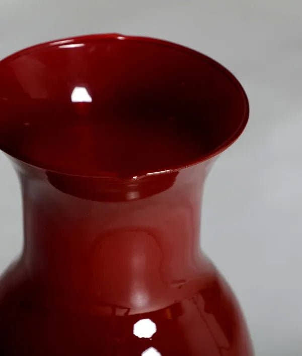 JARRÓN ARITZ rojo con acabado lacado en vidrio - Jarrones y centros - El Workshop - vidrio