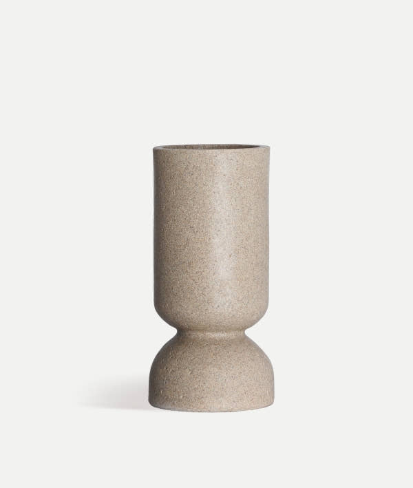 AUBRA VASE in beige tones