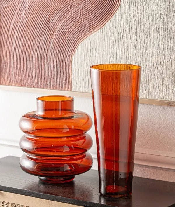 Jarrón KITHA naranja con acabado traslúcido en vidrio - Jarrones y centros - El Workshop - vidrio