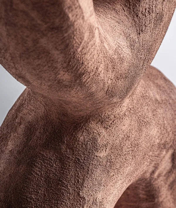 Jarrón MEZIN elaborado en cerámica con acabado en color marrón - Jarrones y centros - El Workshop - cerámica