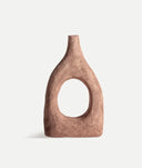 Jarrón MEZIN de cerámica en tono marrón, una pieza versátil y decorativa