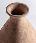 Jarrón NERAC de cerámica acabado texturizado en color marrón