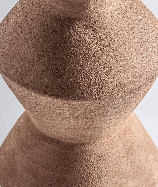 Jarrón NERAC de cerámica marrón con acabado texturizado - Jarrones y centros - El Workshop - cerámica